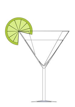 Illustration of a cocktail glass