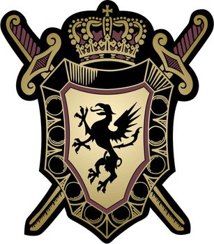 classical royal military shield 