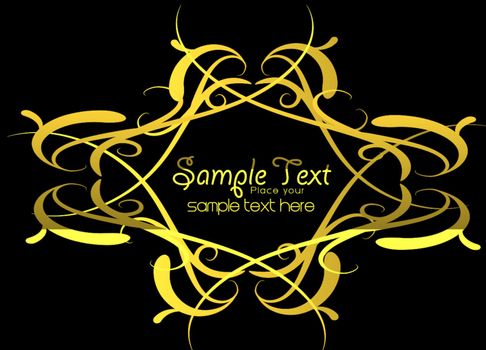 golden gothic logo with room to add your own text