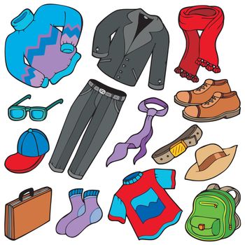 Men apparel collection - vector illustration.