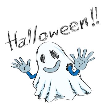 hand-drawn halloween theme message - 2 of series.