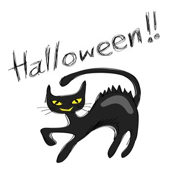 hand-drawn halloween theme message - 4 of series.