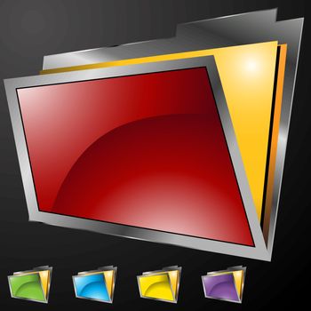 An image of 3d file folders.