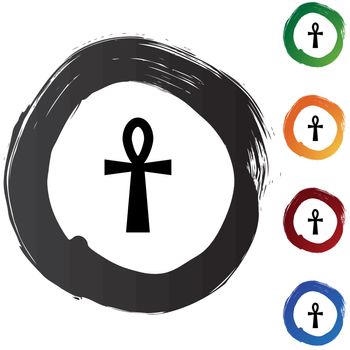 A set of icons of a ankh.