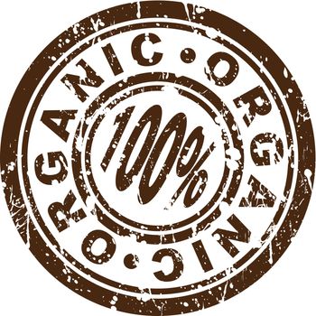 An image of a 100% organic stamp.