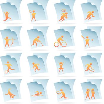 A set of athlete icons.