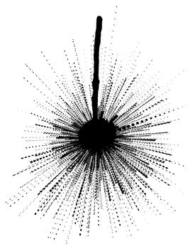 Editable vector design of an ink drop exploding