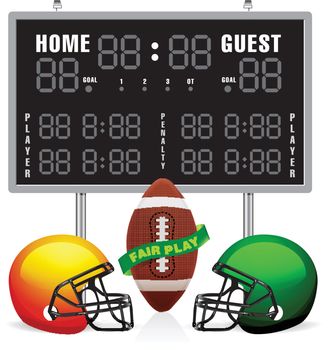 Home and Guest Scoreboard for american football