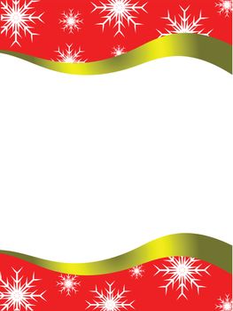 Vector christmas stationary with top and bottom christmas brders with room for a letter