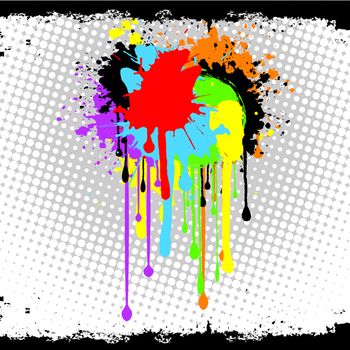 ink splash on a grunge background