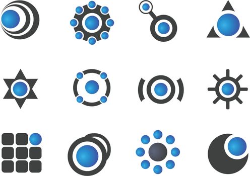 Set of 12 design elements and various graphics