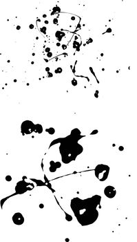 black ink splash on white background