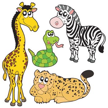Zoo animals collection 2 - vector illustration.