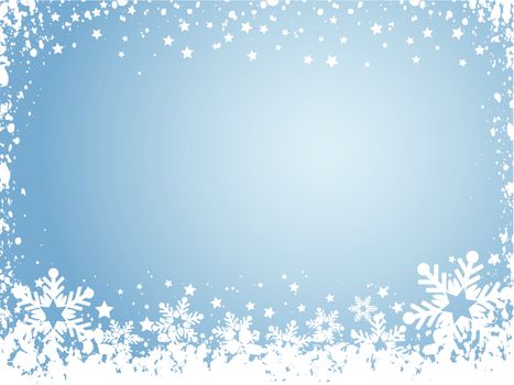 abstract background of winter snowflake