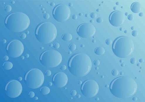 Abstract Background - Bubbles on Blue Gradient Background