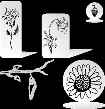 An image of a set of nature design elements.