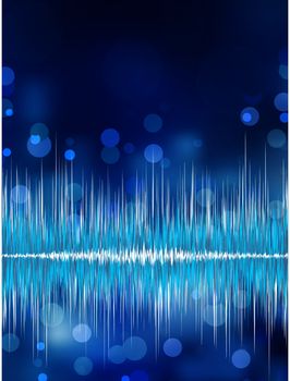 Abstract bokeh waveform vector background. EPS 8 vector file included