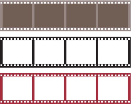 Strip film isolated on the white background