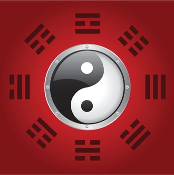 vector illustration of a yin yang symbol