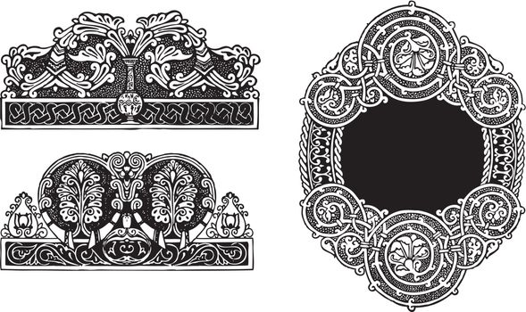 Decorative ornament in the Gothic style. Set - 2. Vector illustration of a format EPS.