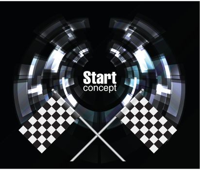 Checkered Background, eps10 on black. Vector illustration