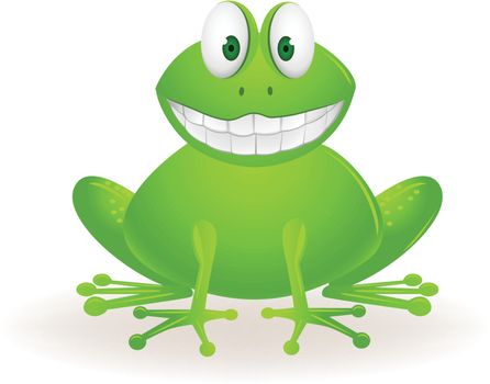 Vector illustration of cute frog
