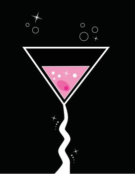 Pretty pink alcohol martini cocktail drink