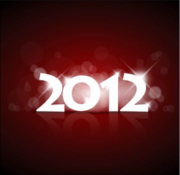 Vector New Year card 2012 with back light and place for your text