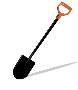 Realistic shovel - vector