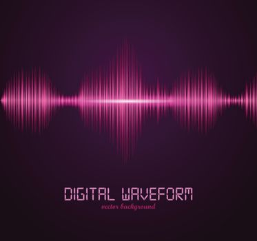 Digital waveform. Vector illustration for your artwork.