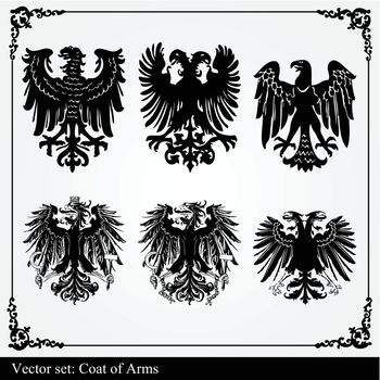 Eagle coat of arms heraldic for poster