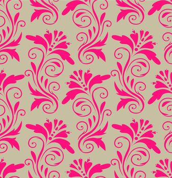 beautiful pink pattern on a beige background