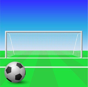 A Soccer Goal with ball