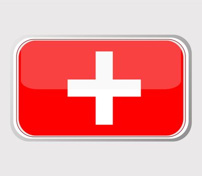 Flag of switzerland in the form of an icon for a web of pages