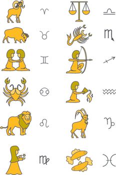 Zodiac signs and pictures for horoscope