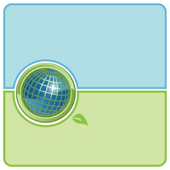 illustration, texture globe on net like blue background