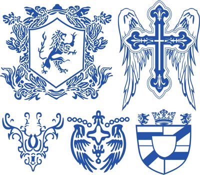 classic royal heraldic element