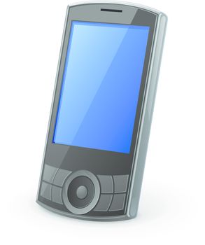 Vector illustration of smart phone on white background