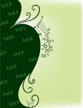 Vector illustration on the topic of trade discounts.