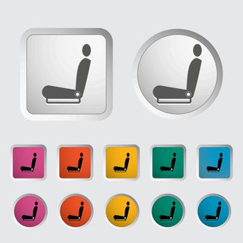 Icon heated seat. Vector illustration.
