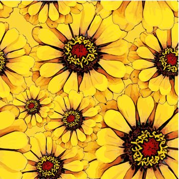 yellow flower seamless texture