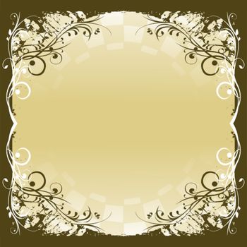 Decorative frame background vectorwith ornaments 
