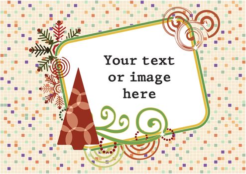 Merry Christmas and A Happy New Year frame, vector illustration