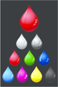 vector drop blood, water and liquid