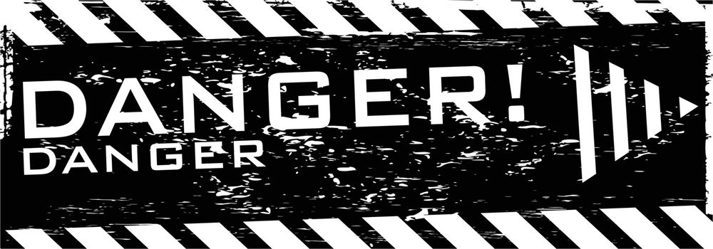 the vector dirty orange danger banner with arrow