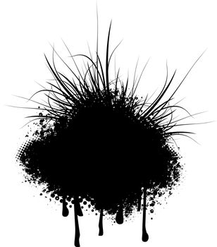 Illustration of Abstract Grunge Design Over White
