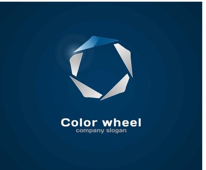 Color wheel. Abstract vector business background. Eps10.