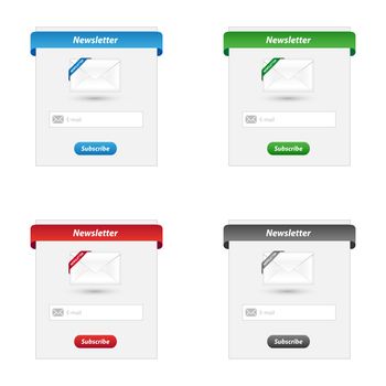 Newsletter forms in various colors