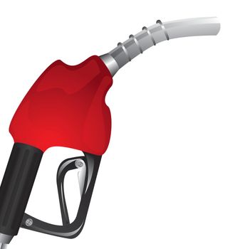 red gasoline pump pover white background. vector illustration