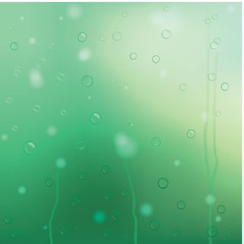 Drops of rain on windows. Vector with transparency